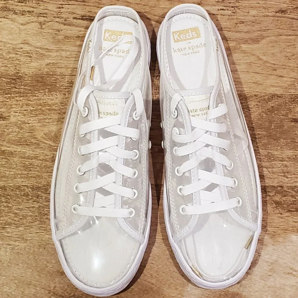 Keds x Kate Spade Women's Kickstart Mules Clear Gold Shoes Size 9 US - Picture 6 of 15